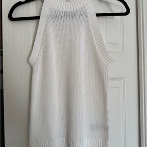 Old Navy White Sleeveless Sweater